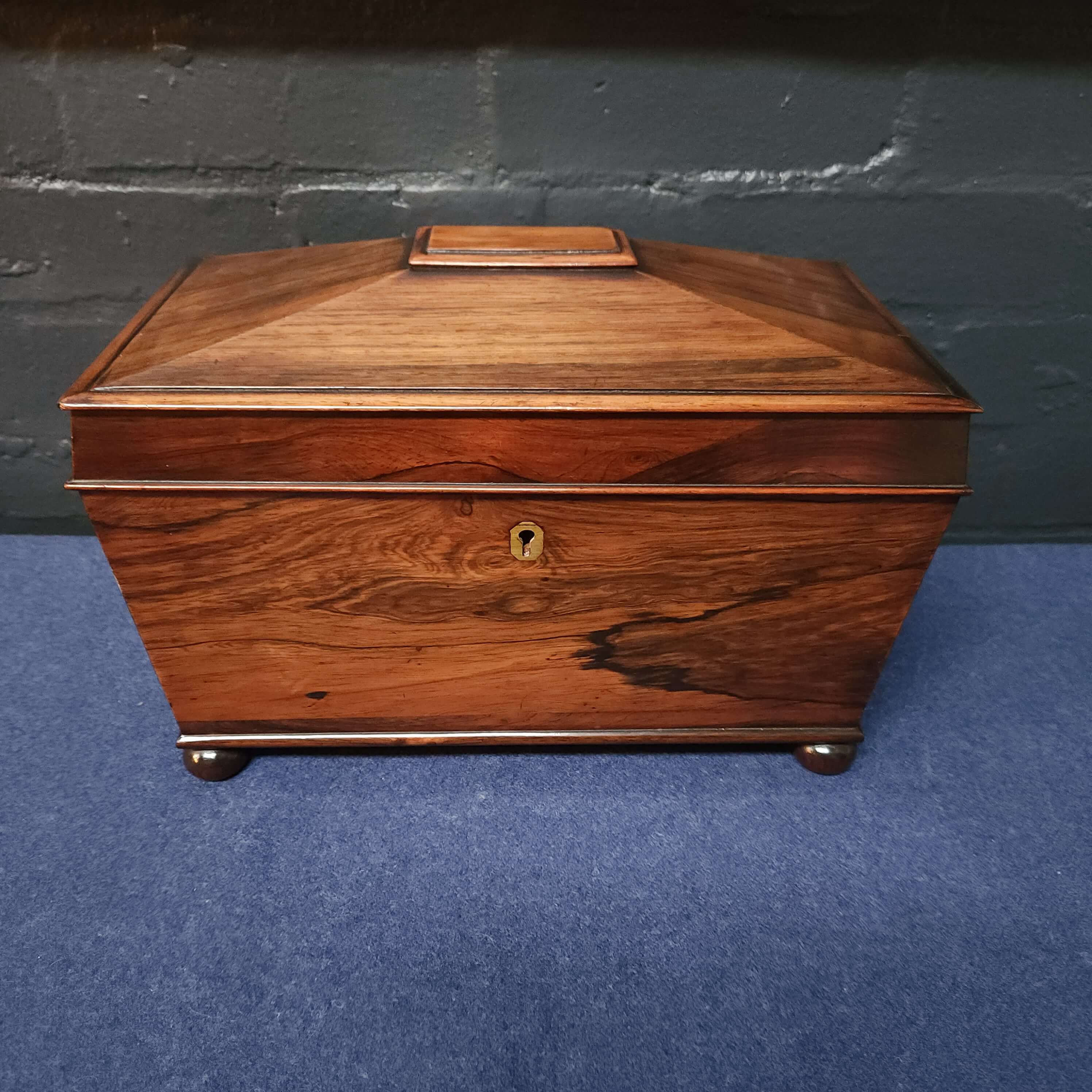 19th Century
                Sarcophagus Mahogany Tea Caddy