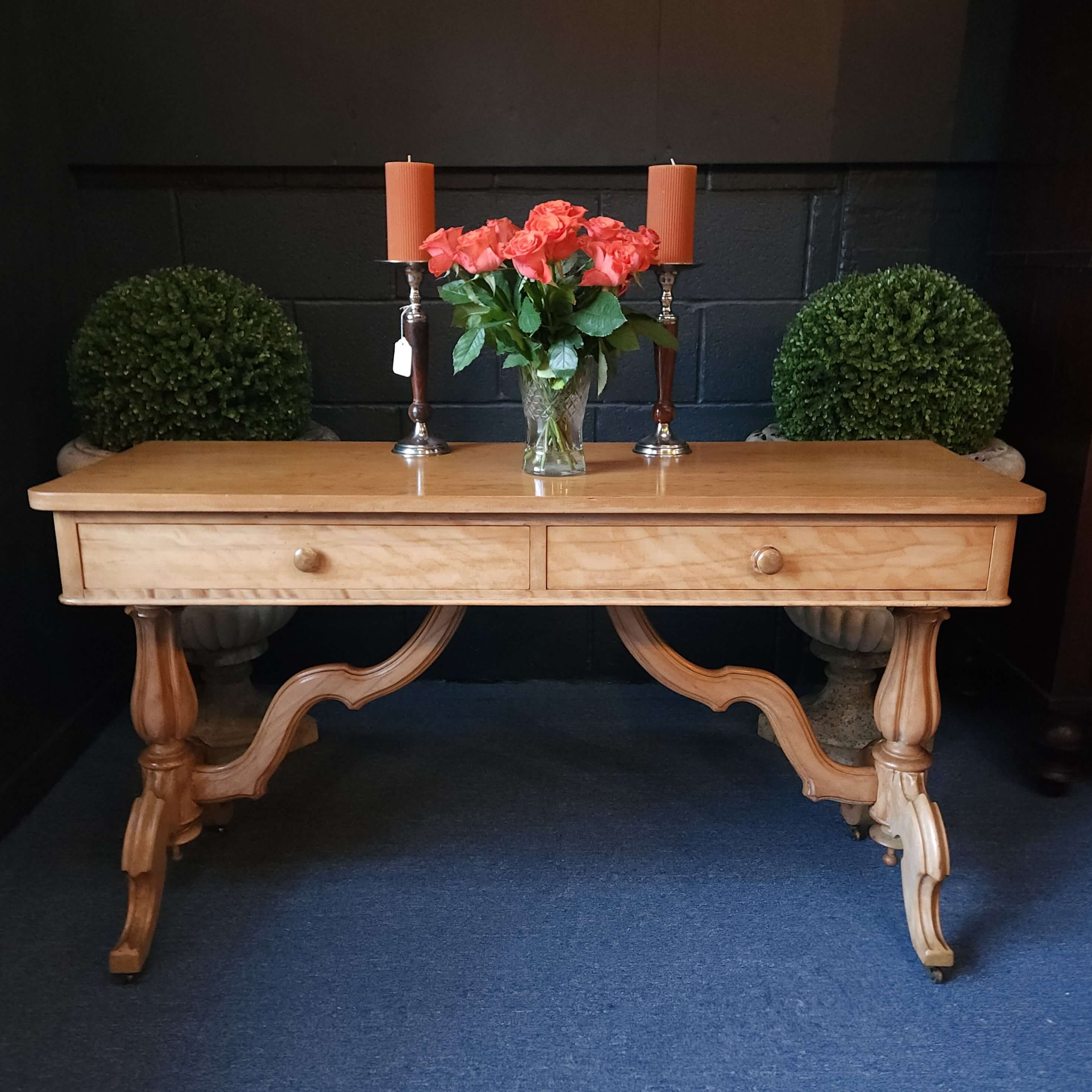 Late Victorian Walnut Hall Table